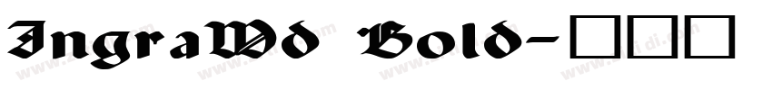 IngraWd Bold字体转换